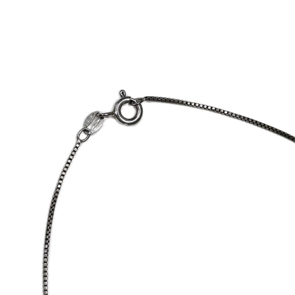 Millefiori Green Glass Heart Pendant Silver 925 Chain - Picture 3 of 7